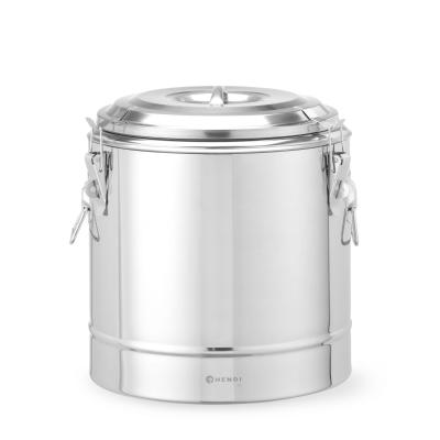 Termoska na přepravu potravin, HENDI, Kitchen Line, 19L, Stříbrná, ⌀350x(H)400mm | 708088